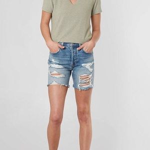 High-Rise Distressed - Levi’s Bermuda Shorts